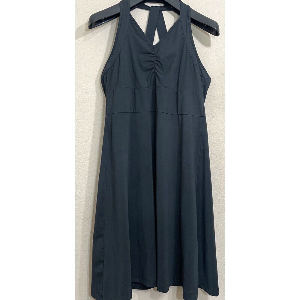 Merrell Dress Womens Size Large Black Halter Strap Shelf Bra Active Opti-Wick